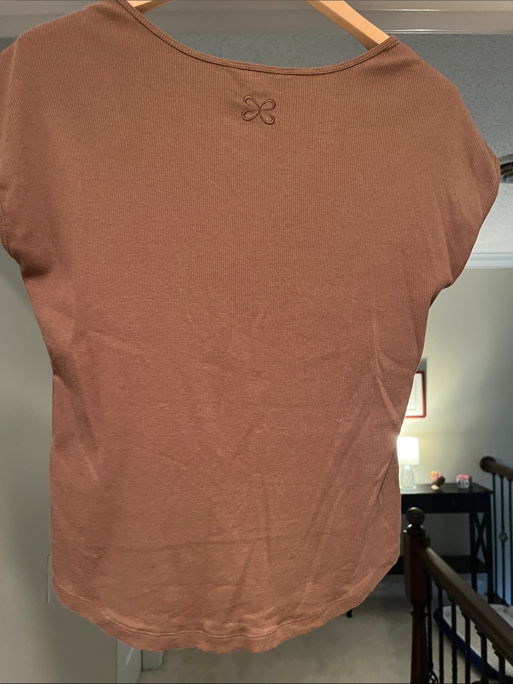 Maeve Brown V-Neck Cap Sleeve Knit Tank Top - Picture 3 of 3